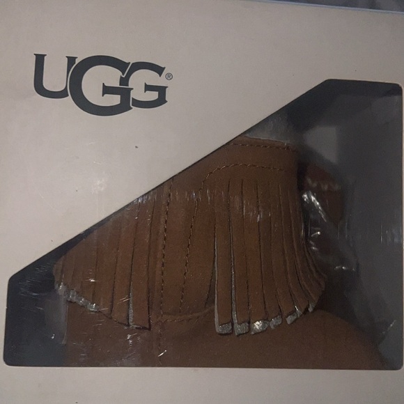 UGG Australia Girls Branyon Fringe | Chestnut/Metallic | Size Infant 0/1 | NEW🤎 - Picture 5 of 6